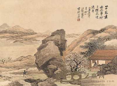 汪琨 山水 立轴 30×40cm